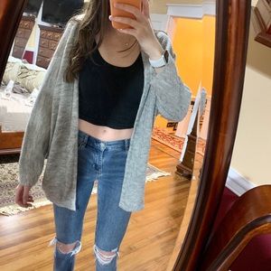 Brandy Melville oversized gray cardigan